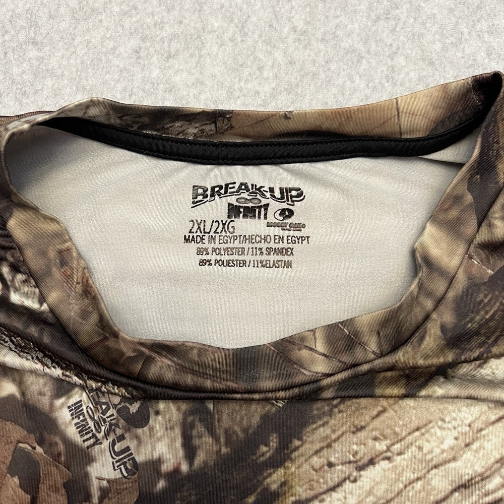 Mossy Oak Shirt Men's XXL Camo Short Sleeve Break Up Infinity Outdoor Hunting - Picture 5 of 11